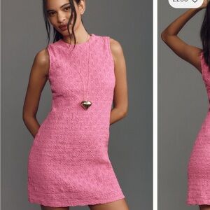 Anthropologie pink dress